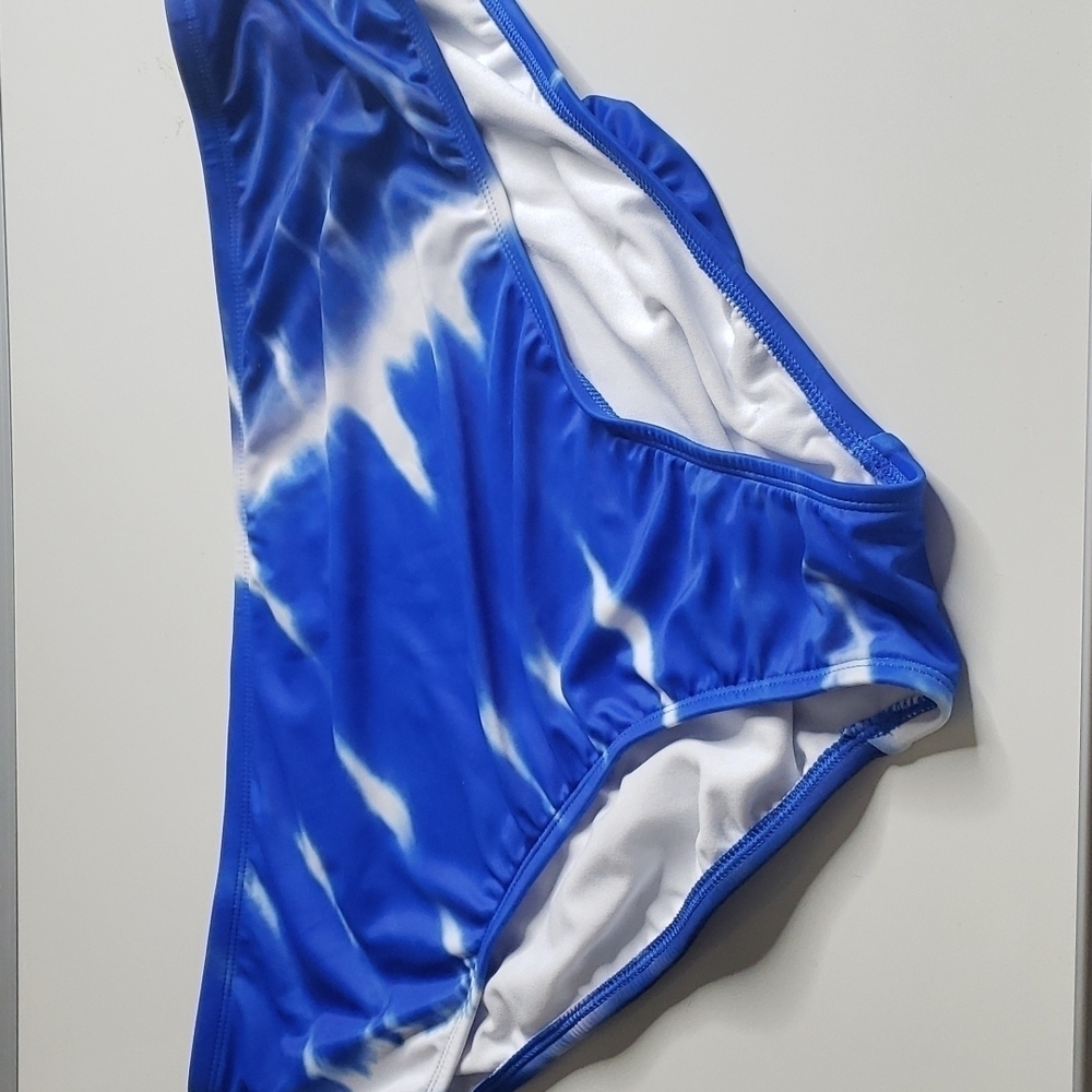 Deep Blue Tie Dye Swim Bottom - Picture 2 of 8